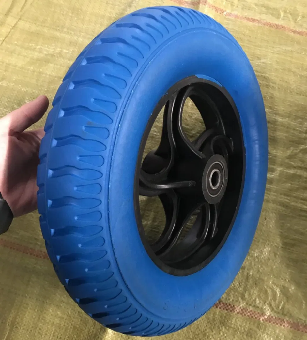 3.00-8 Steel Rim PU Solid Foam Wheel 3.00X8