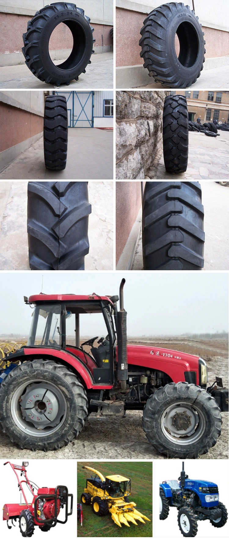 Aufine 6.00-12 High Quality Agricultural Tire for Harvester