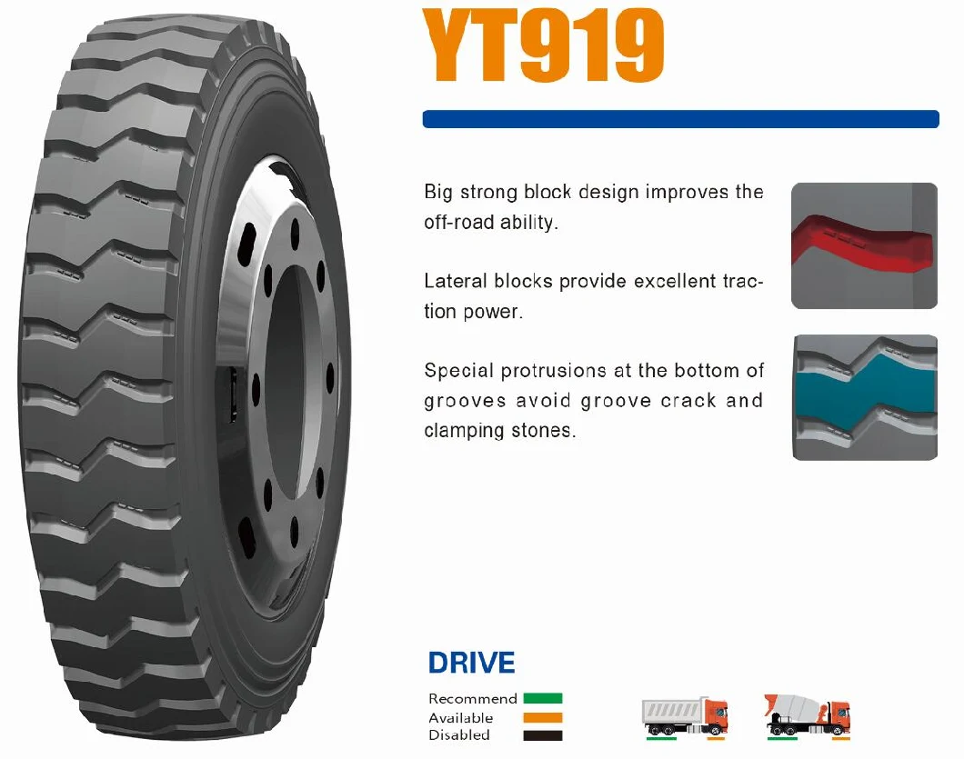 Chinse Factory High Quality TBR Bus Tires, PCR Car Tires 7.50r16 Light Truck Radial Tyre Tire