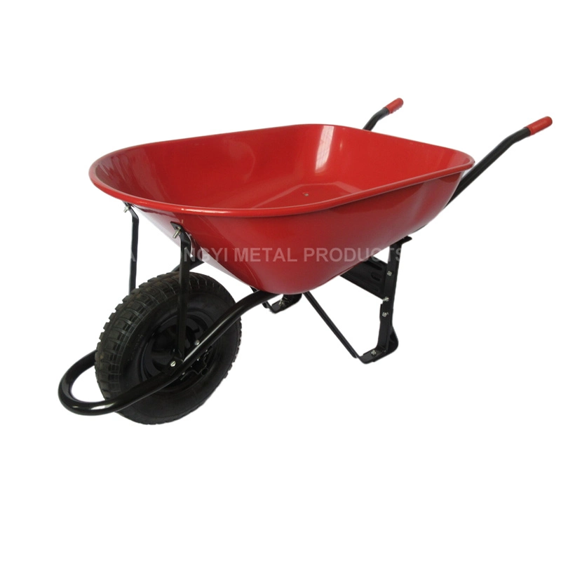 Custom 5CF 6CF 7CF Steel Pallet 100L Pneumatic Wheel Construction Concrete South American Wheelbarrow