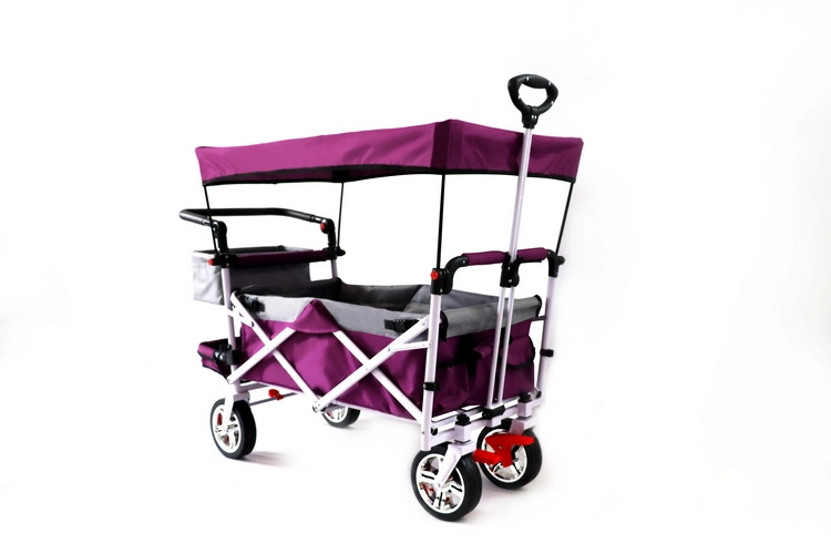 Portal Folding Collapsible Wagon Utility Outdoor Camping Beach Cart Garden Park Trolley 4 Strong Wheels