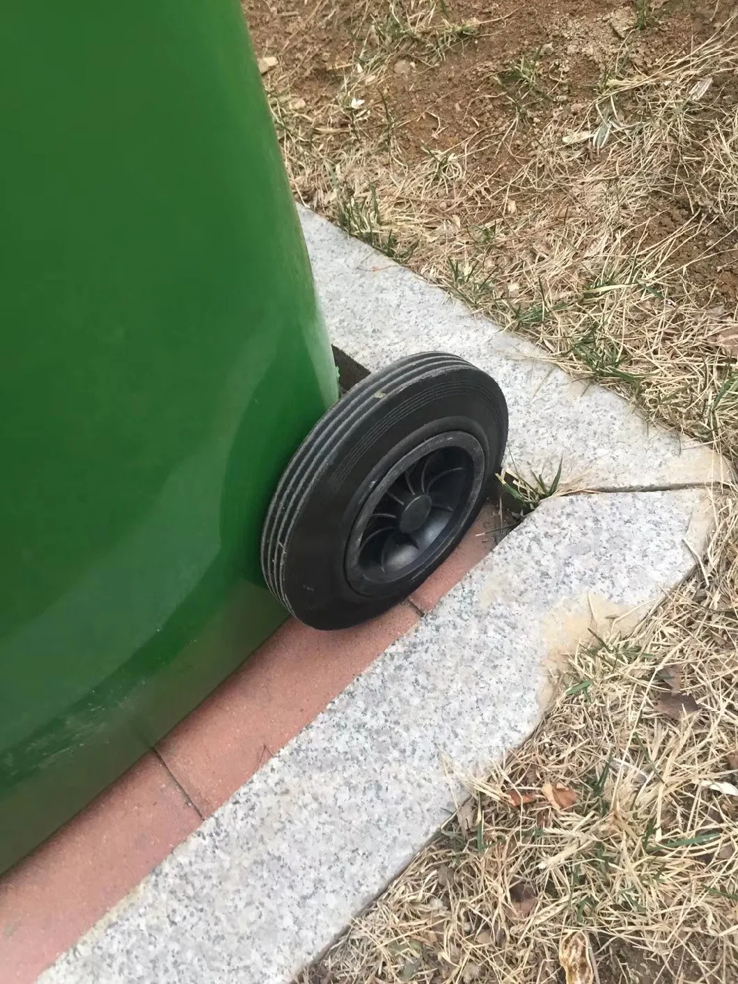 8 6 Inch Flat Free PU Foam Wheel and Solid Powder Rubber Caster Wheel for Garbage Can Dust Waste Trash Container Bin