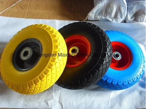 Solid Flat Free PU Foam Trolley Wheelbarrow Wheel