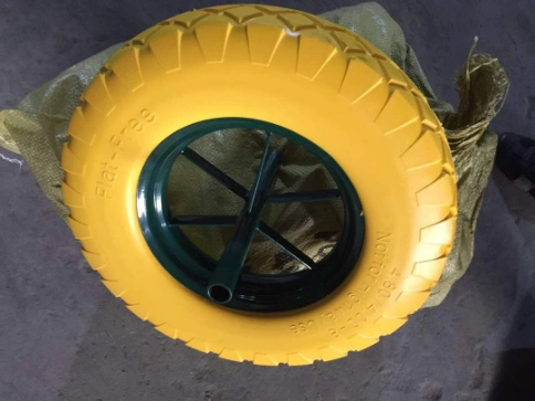 Cheaper Price Wheels Rubber Tyres 4.00-8 Metal Pneumatic Rubber Wheel for Wheelbarrow PU Foam Wheel