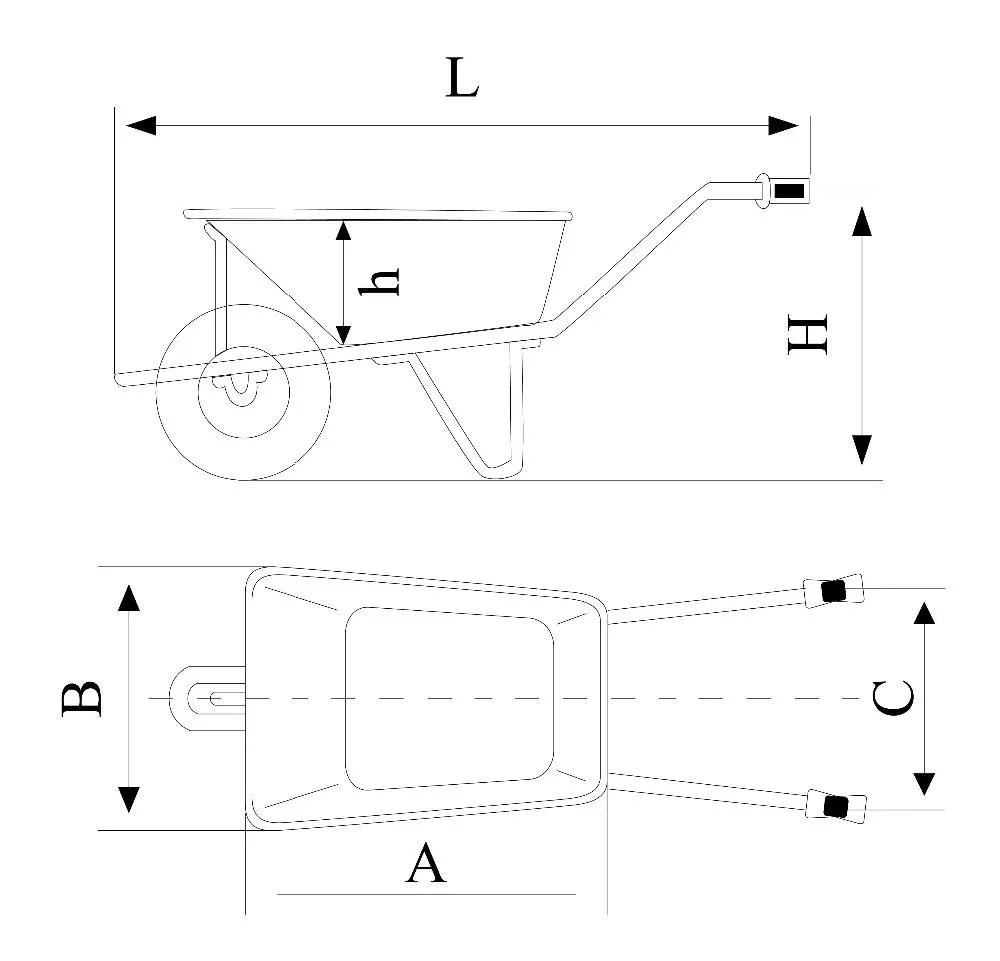 Light Weight Household Using Garden Plant Wheel Barrow Cart Wb5204