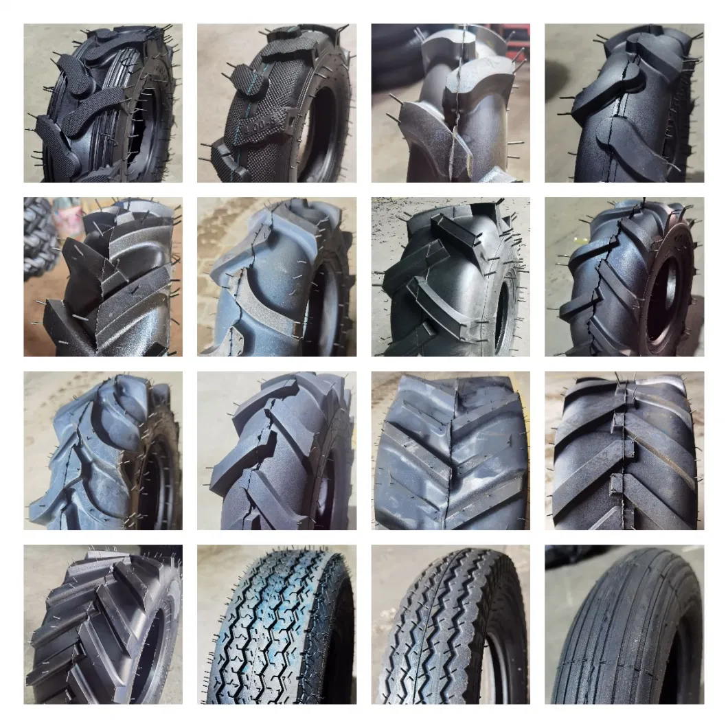 High Quality 4.00-8 16 Inch Rib Pattern Rubber Wheelbarrow Pneumatic Tire Handtruck Wheel