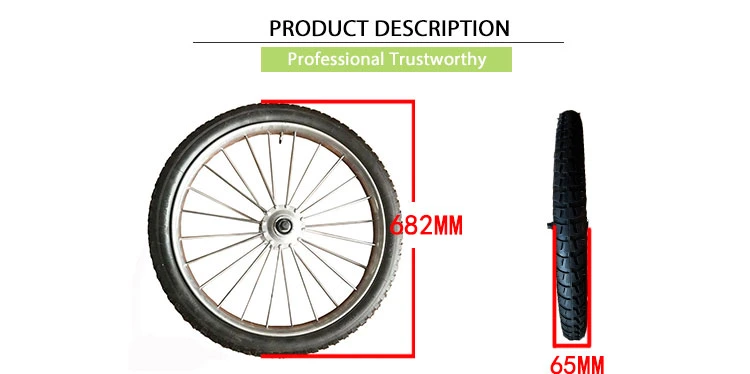 26 Inch Adult Bicycle Wheel Inflatable Rubber Tire with Steel Rim Cartfor Tool Butyl Rubber Inner Tyre Tubes Scrap