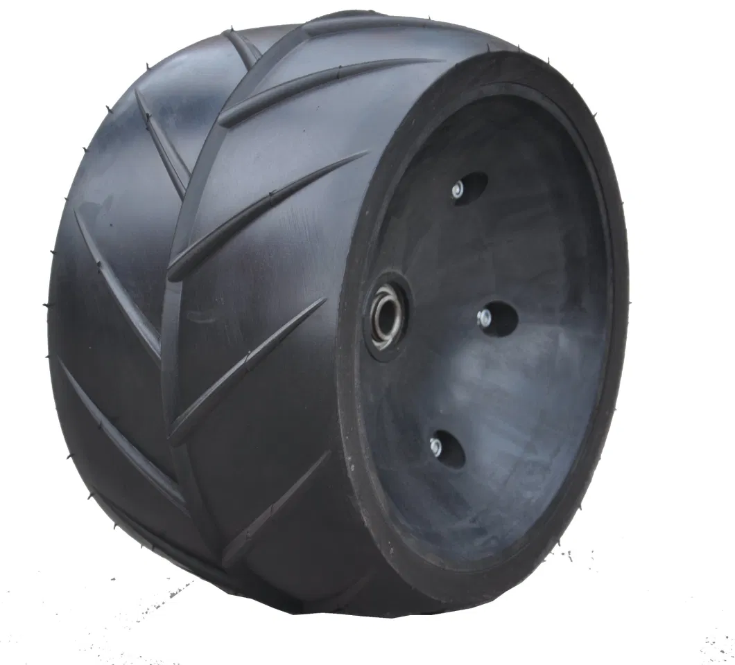 6.5&quot;X12&quot; Semi-Pneumatic Rubber Roller Agricultural Wheel