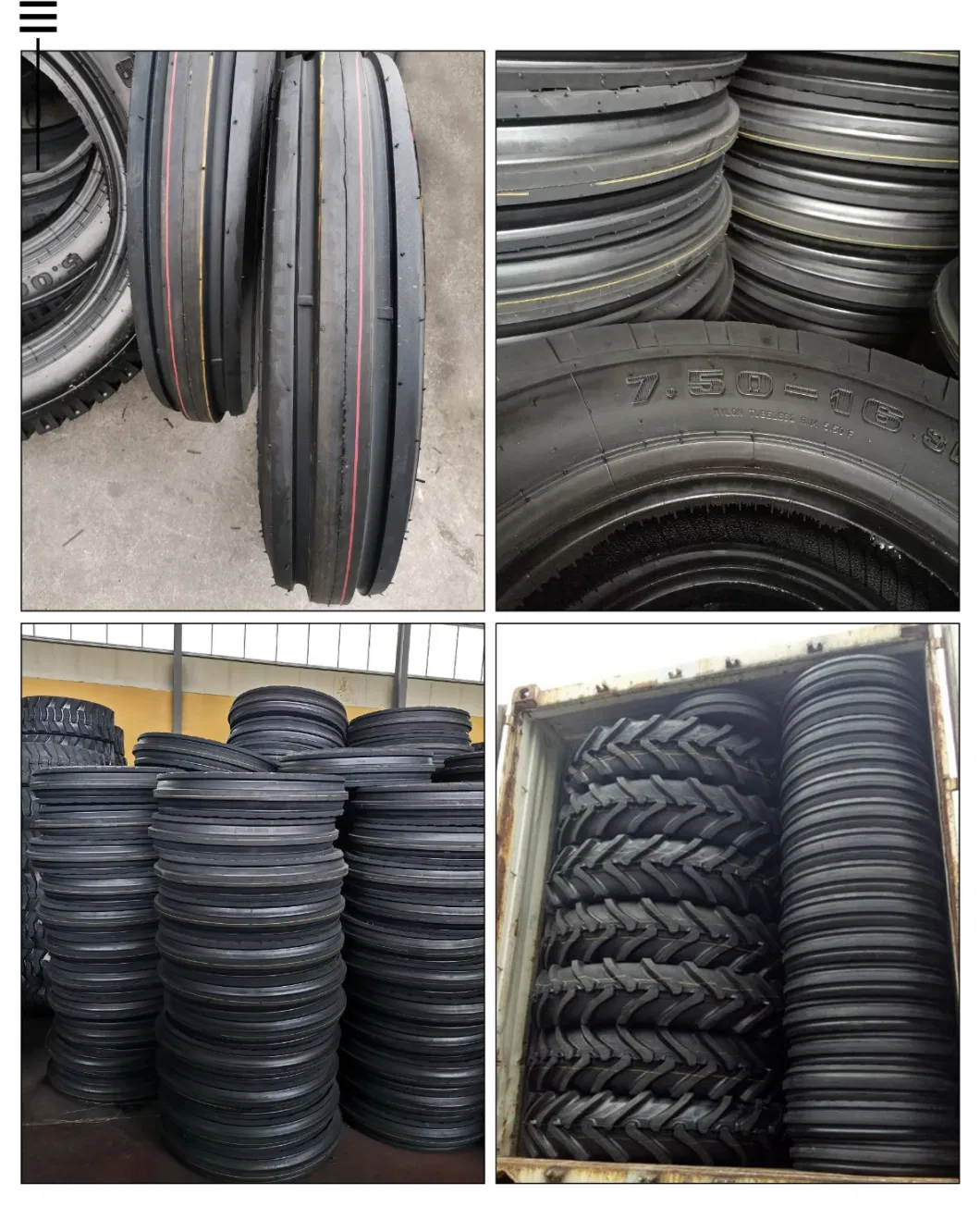 Hanmix Agriculture Industrial Farm Paddy Feald Rice Transplante Irrigation Solid Rubber Agricultural Tires for Tractor and Harvester 4.00-12, 4.00-14 7.5L-15