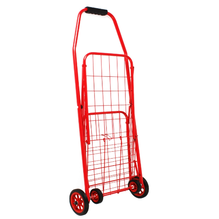 2 Wheels Supermarket Hand Cart Stair Telescopeic Climbing Hand Truck Shopping Trolley Cart