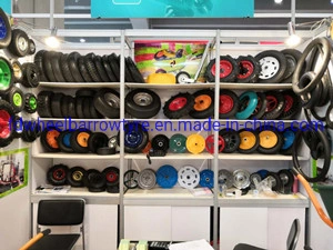 High Quality 4.00-8 Multi-Color PU Solid Foam Square Pattern Wheelbarrow Wheel