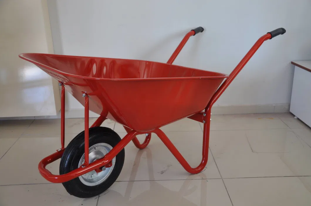 65L Turkey Tunisia Market Single Wheel Concrete Construction Trolley Wheelbarrow