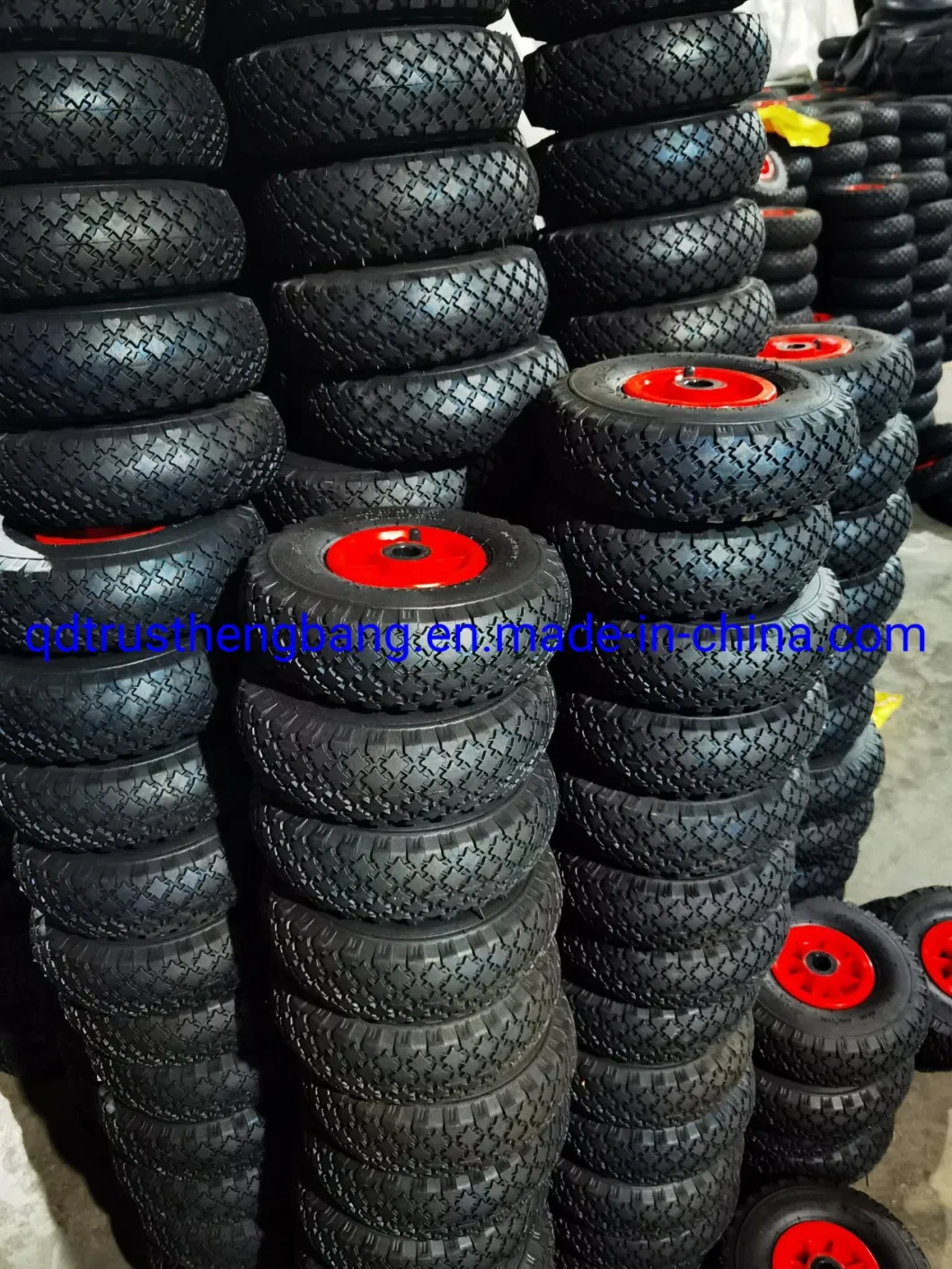 Wheelbarrow Wheel/Rubber Wheel 3.50-6, 3.50-8, 4.00-8 Metal Rim with Ball Bearing