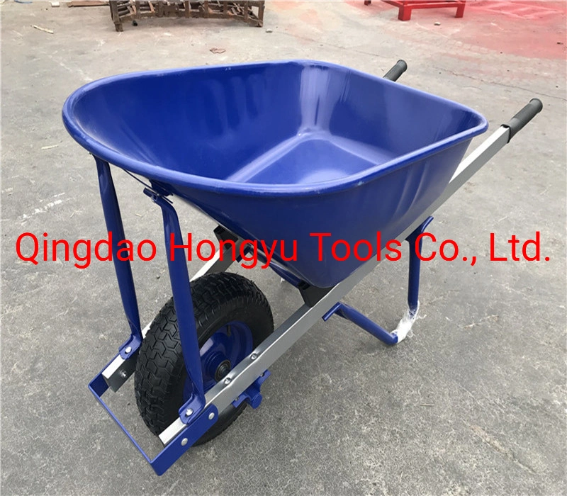 100L Extra Heavy Duty Builders Wheelbarrow Wide Pump up Tyre Steel Wheel Barrow