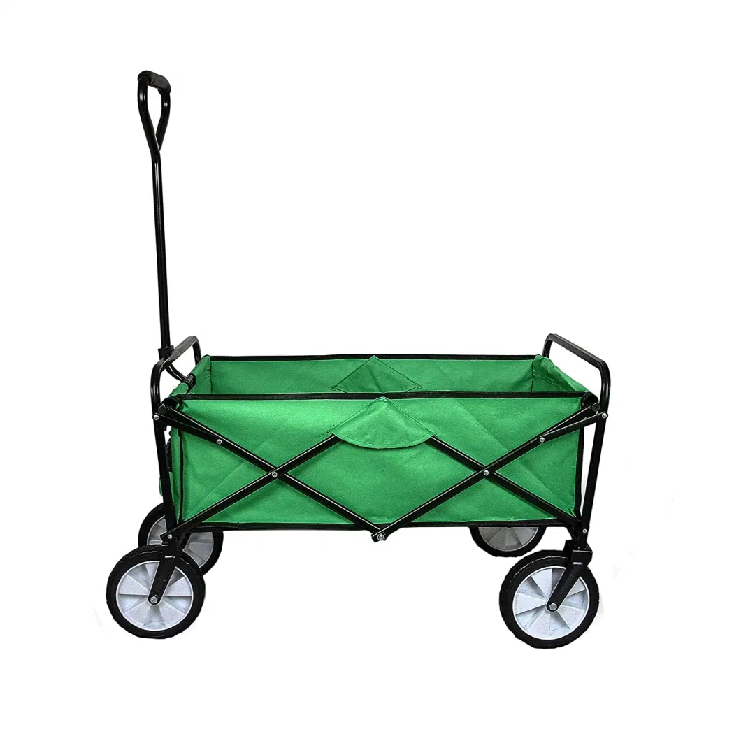 Four Wheels 70kg Heavy Duty Foldable Wheelbarrow, Trolley, Cart-Garden Tool