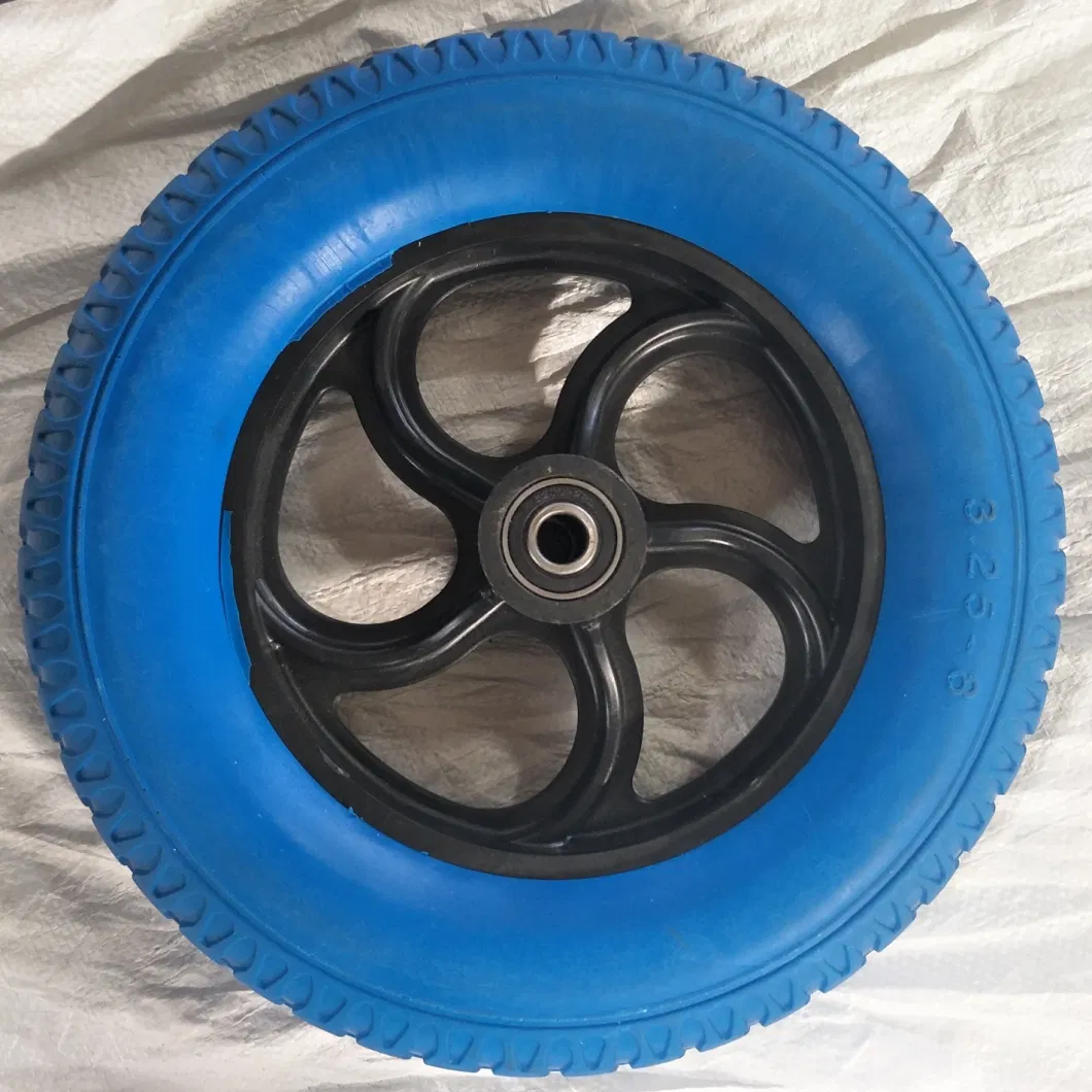 3.00-8 Steel Rim PU Solid Foam Wheel 3.00X8