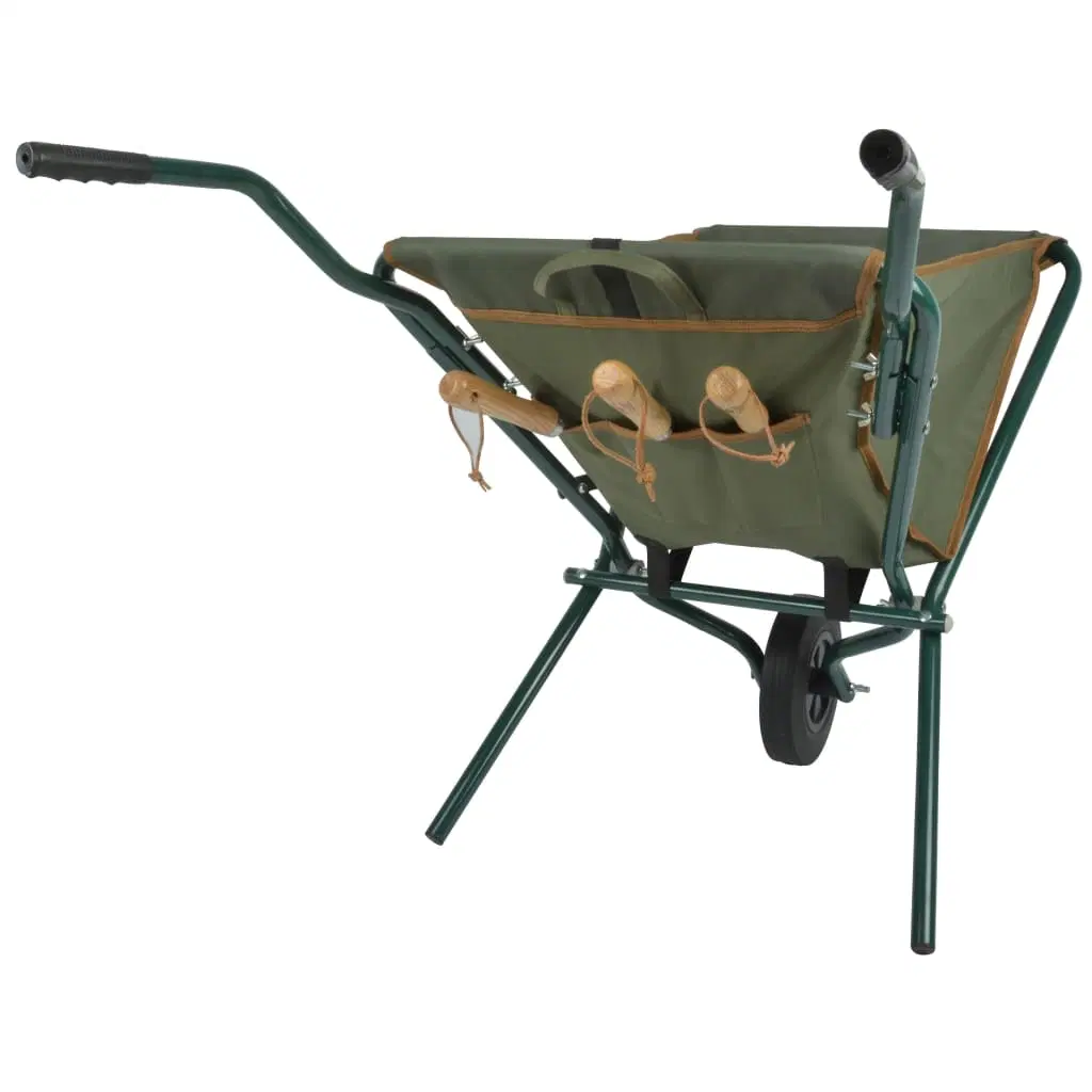 Outdoor Garden Fabric Folding Wheelbarrow