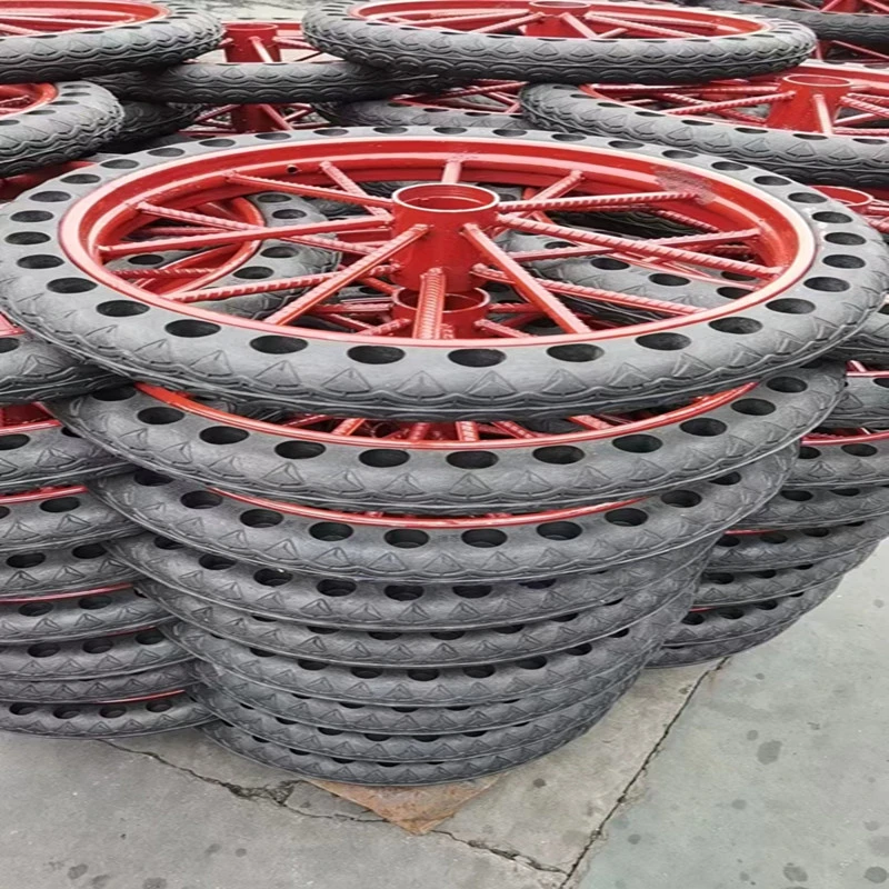 Site Manual Push Garbage Truck Wheel Bucket Wheel Labor Truck Pneumatic Tire Thickened Solid Wheel Inner and Outer Tires