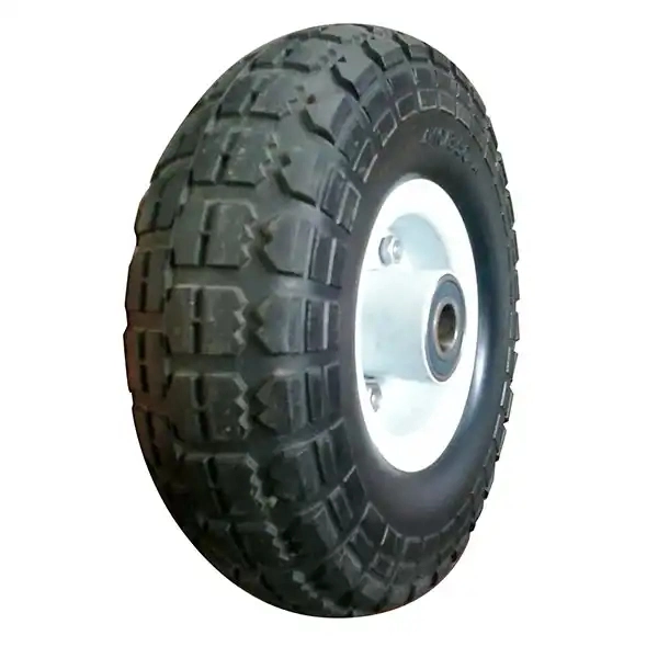 10inch Wheel 3.00-4 PU Foam Filled for Warehouse Trolley Without Puncture with Roller Bearing Anti-Puncture Trolley