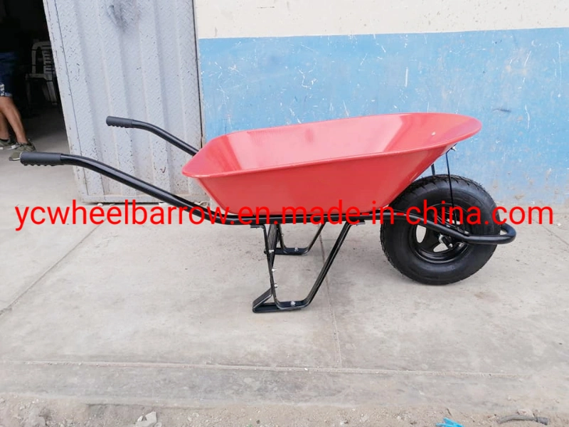 Wheelbarrow Specifications Standard Factory Price Construction Garden Plastic Wheelbarrow