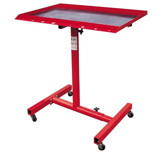 200lb Work Table Cart Adjustable Height W/Mat 4 Swivel Wheels