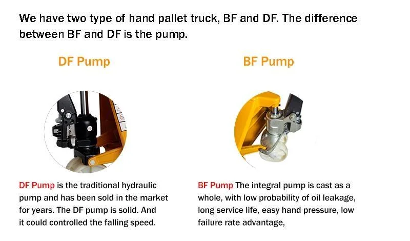 Heavy Duty Lifter Machine 3 Tons Hydraulic Hand Pallet Truck Rubber Wheel