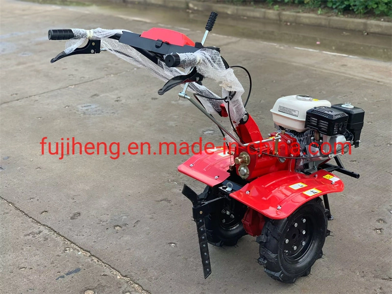 Gear Type Gasoline Engine Power Rotary Tiller with 24PCS Blades and 400-8 Wheels