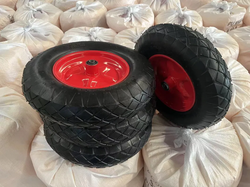 Maxtop Directly Factory Price 400-8 Solid PU Foam Wheelbarrow Wheel
