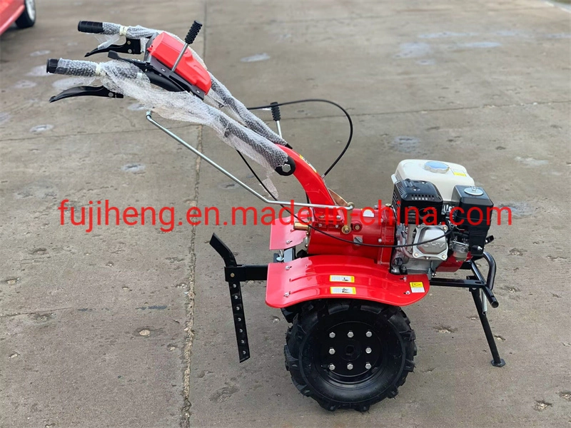 Gear Type Gasoline Engine Power Rotary Tiller with 24PCS Blades and 400-8 Wheels
