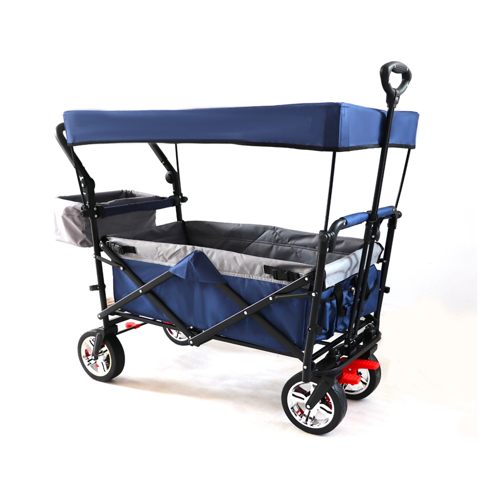 Folding Camping Cart Garden Wagon 4 Wheel