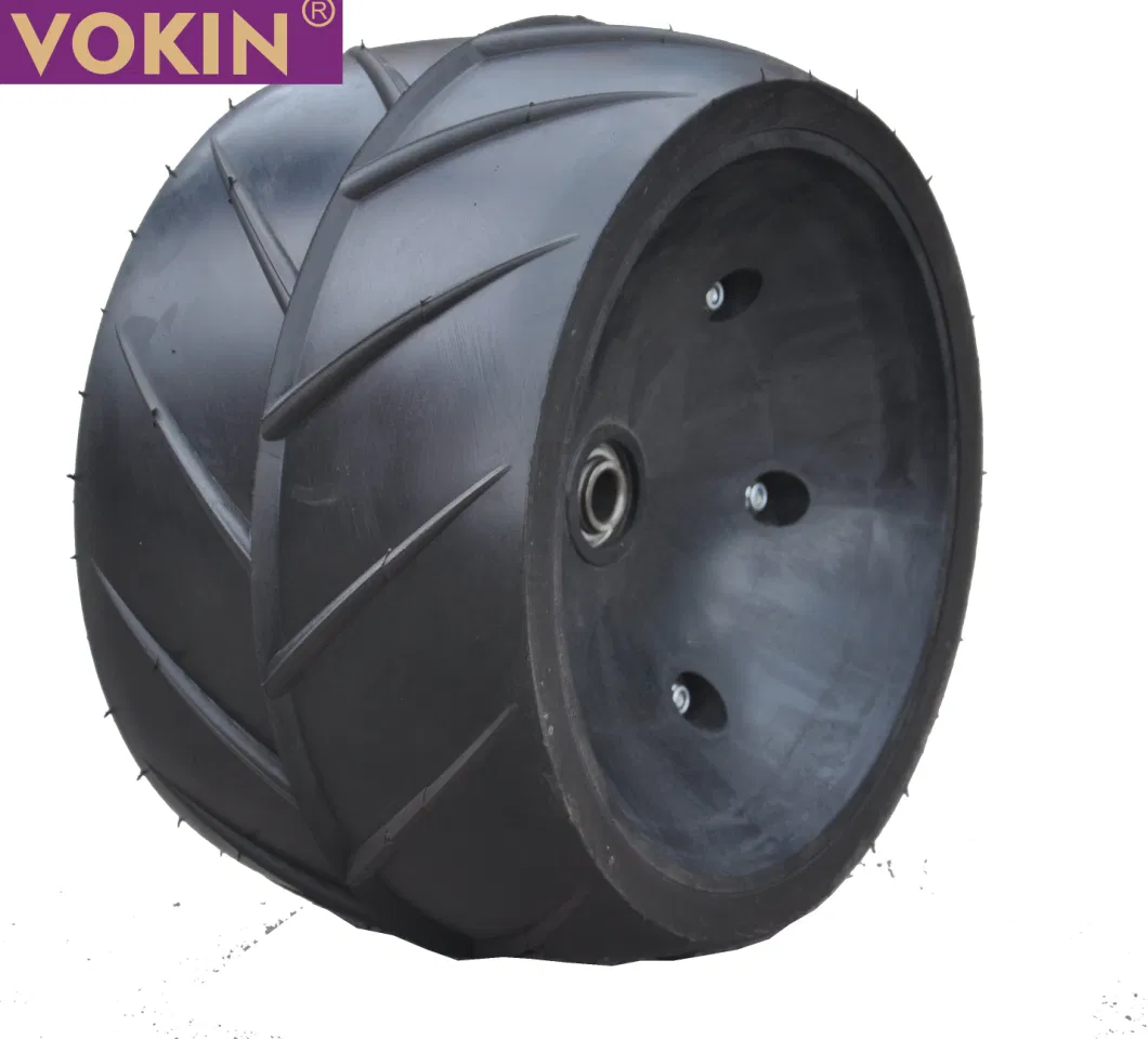 6.5&quot;X12&quot; Semi-Pneumatic Rubber Roller Agricultural Wheel