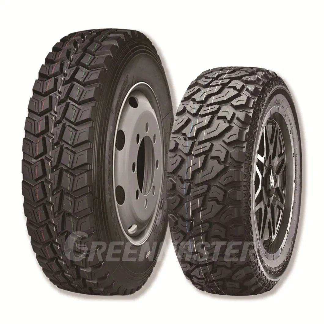 China Factory Wholesale Passenger Car PCR Tyre, 4WD Offroad SUV 4X4 at/Mt Mud Tyres, All Steel Radial Light Heavy Truck TBR Tires, Bus/Trailer OTR Wheel &amp; Tire