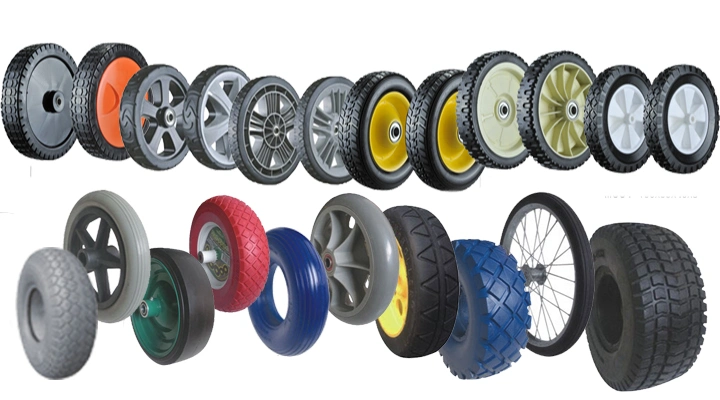 Hot Selling 6 Inch PU Solid Wheel /Flat Free Tire