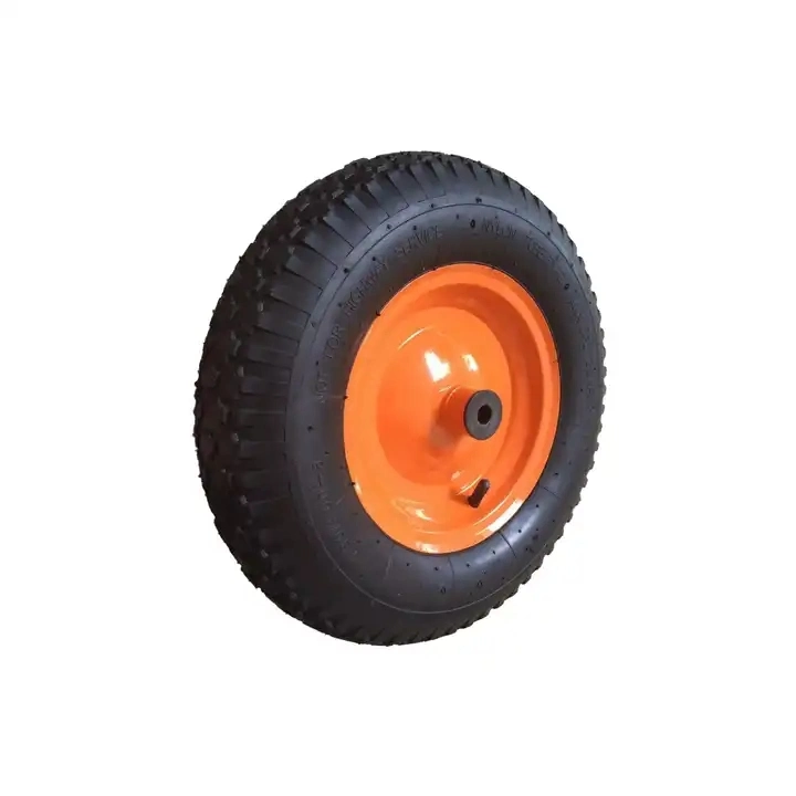 Solid Rubber/PU Flat Free Tubeless Hand Truck/Utility Trolleys Wheels Beach Tire Wheels 3.50-4 Robot Wheel Tire
