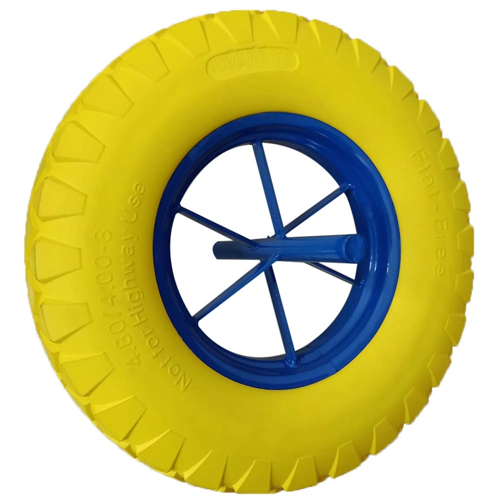 16&quot; 4.80/4.00-8 Flat Free Solid Polyurethane Tire for Wheelbarrow