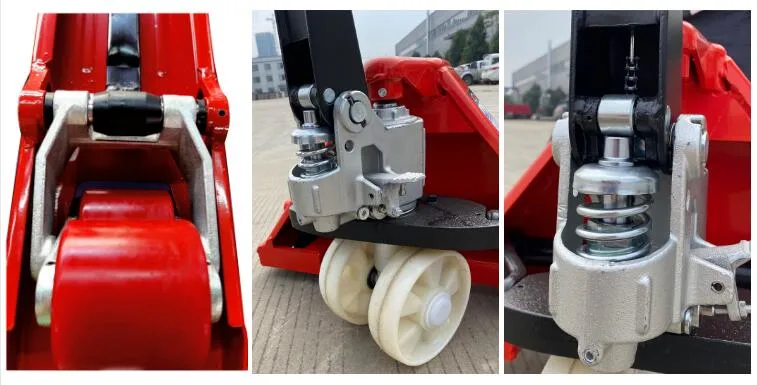Heavy Duty Lifter Machine 3 Tons Hydraulic Hand Pallet Truck Rubber Wheel