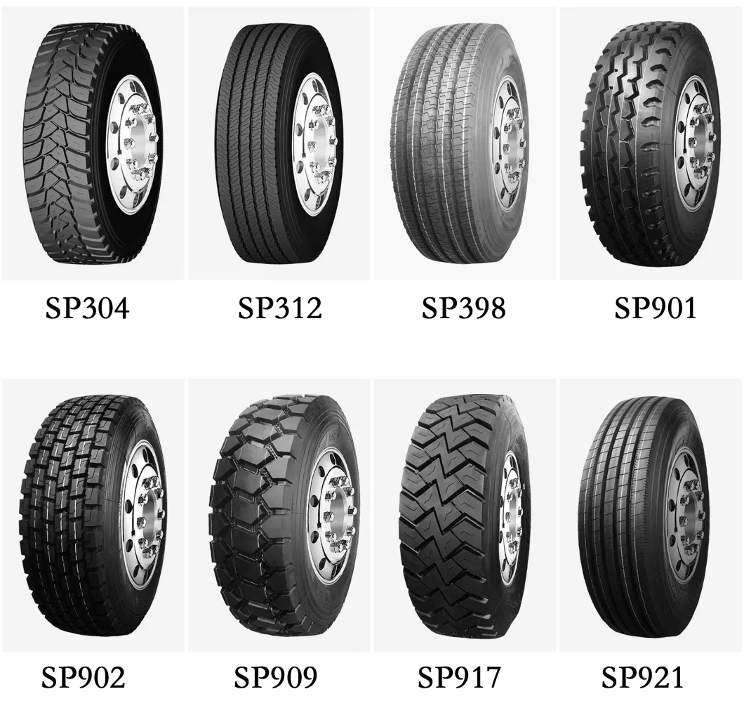 China Factory Wholesale Price All Steel Radial Tube and Tubeless Truck Bus TBR Tyre, High Endurance Trailer Tyres (295/80R22.5, 315/80R22.5) with Wheel Rims