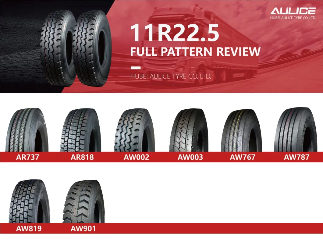 11R22.5/12.00R24 Aulice wholesale simi truck Chinese Tubeless Truck Tyre for Steer and Trailer Wheels with DOT Certificate(AW003)