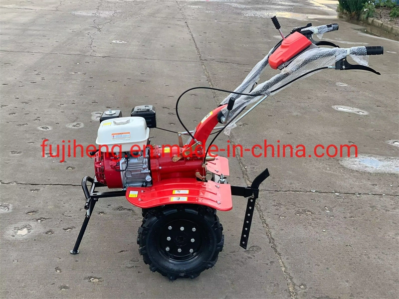 Gear Type Gasoline Engine Power Rotary Tiller with 24PCS Blades and 400-8 Wheels