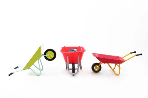 Kids Toys Wheel Barrow with PU Tire in Garden