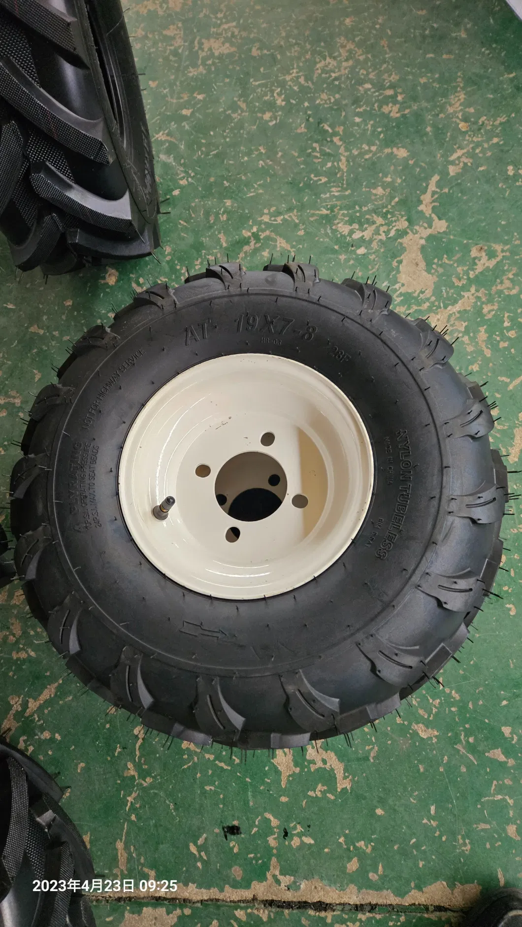 ATV Tubeless Tire/All Terrain Vehicle Tubeless Tire 19X7-8 Rubber Wheel