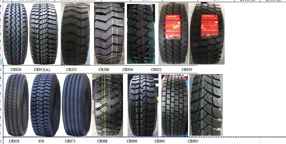 315/80r22.5 11r22.5 12r22.5 11.00r20 12.00r20 8.25r16 All Steel Radial Tubeless Rubber Heavy Duty Truck Bus TBR Trailer Tyre China Wholesale Tire Hot Selling