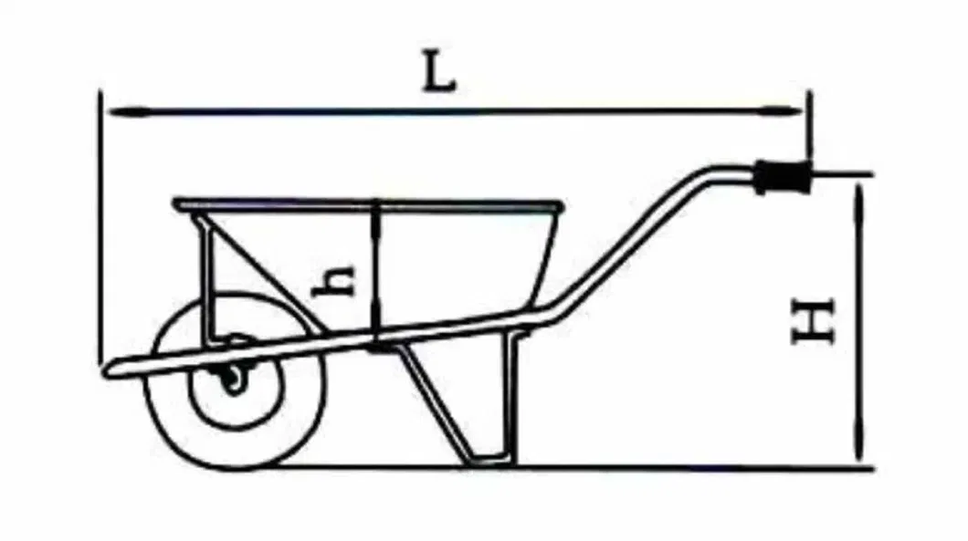 Building Tool Wheel Barrow with Wood Handle