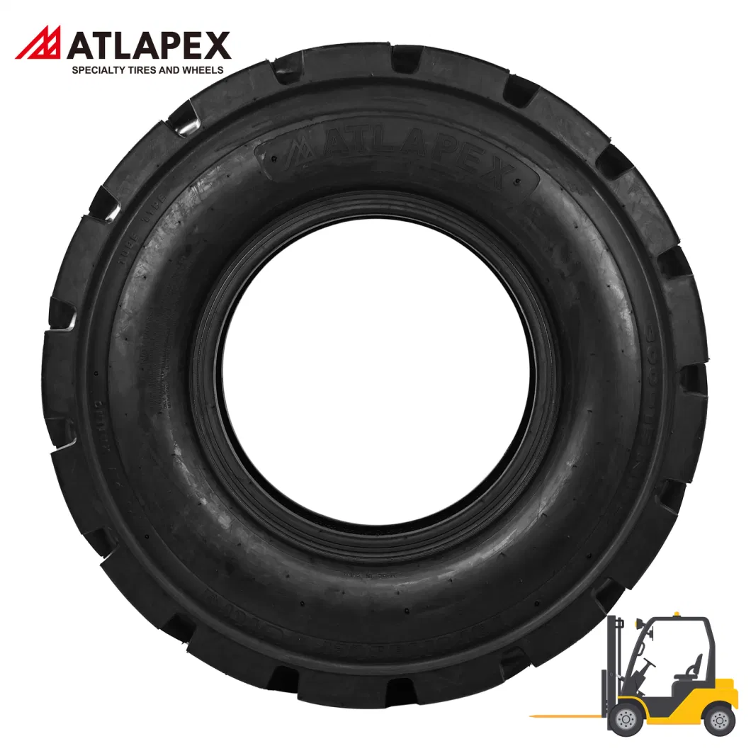 6.50-10 6.00-9 Solid Rubber Wheel Assembly for Sack Hand Trolley Wheelbarrow Forklift Solid Tubeless Tyre