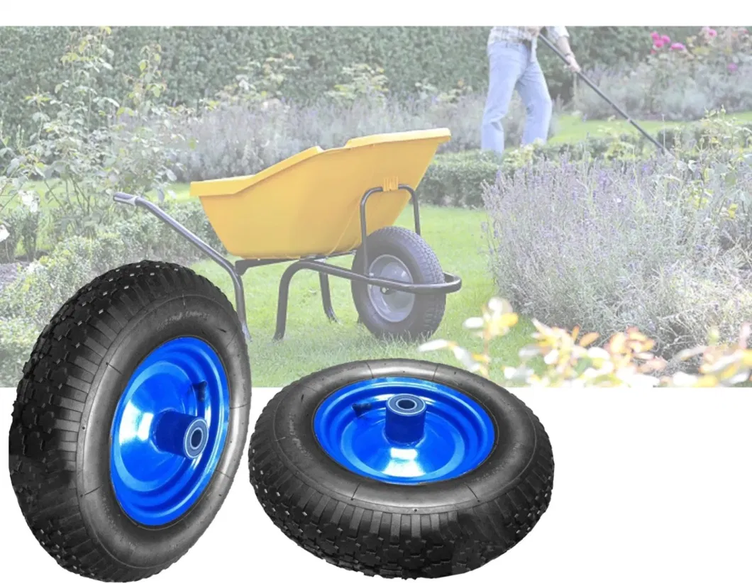 10 Inch 3.00-4 Air Pneumatic Inflatable Rubber Tire Wheel for Hand Truck Trolley Lawn Mower Spreader Wheelbarrow