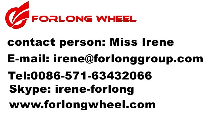 Forlong Red Color 2.5X8 Inch Steel Wheel Rims for Pushcart Wheelbarrow