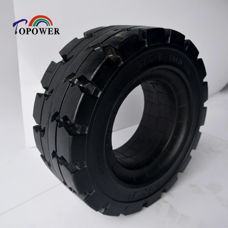 16X6-8 Industrial Rubber Wheel Forklift Cushion Solid Tire Heavy Duty Tire