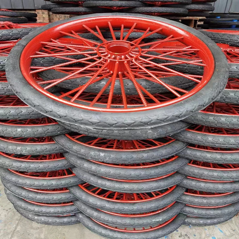 Site Manual Push Garbage Truck Wheel Bucket Wheel Labor Truck Pneumatic Tire Thickened Solid Wheel Inner and Outer Tires