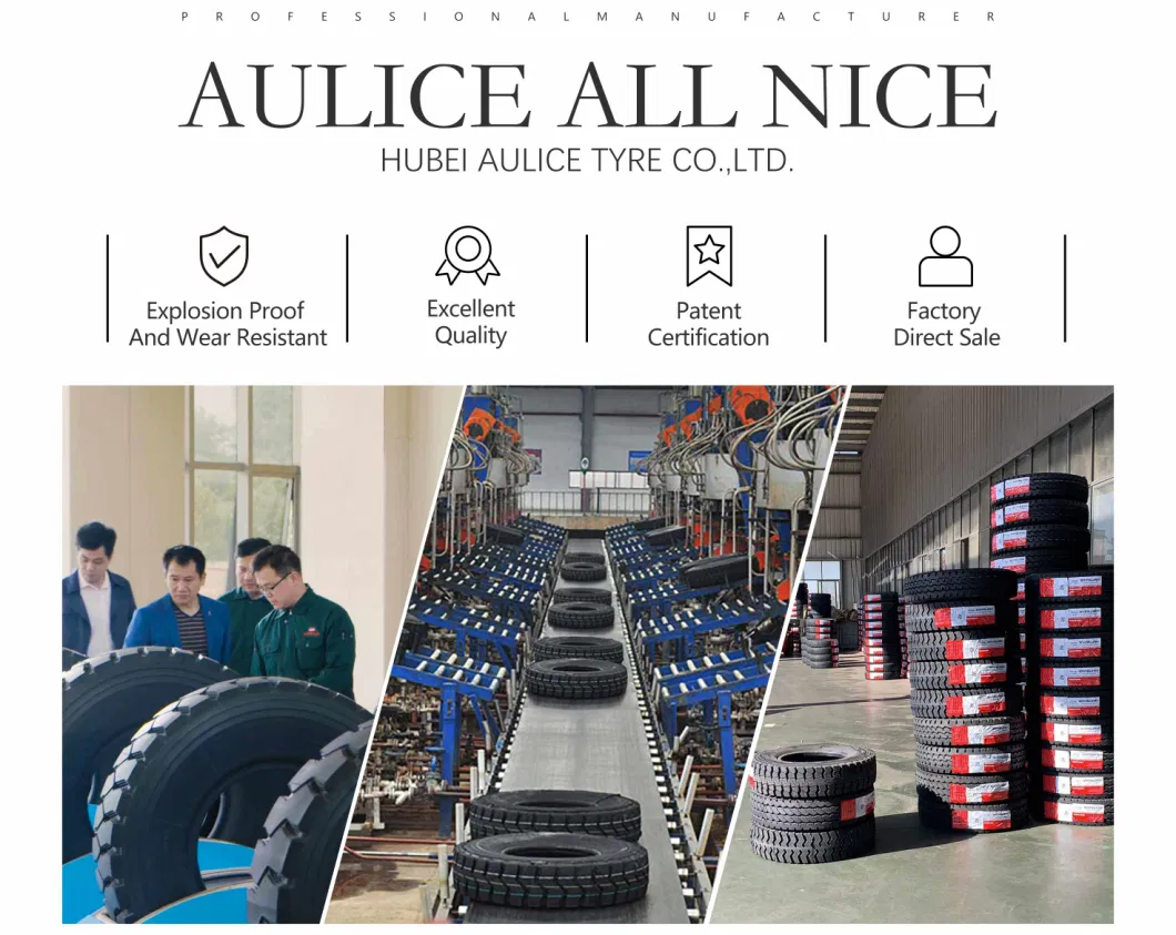 7.50R16 8.25R16 10.00R20 11.00R20 12.00R20 Aulice China Wholesale Radial Inner Tube Rubber Light Heavy Duty Semi Truck Bus TBR Trailer Tyre Tire 10.00X20
