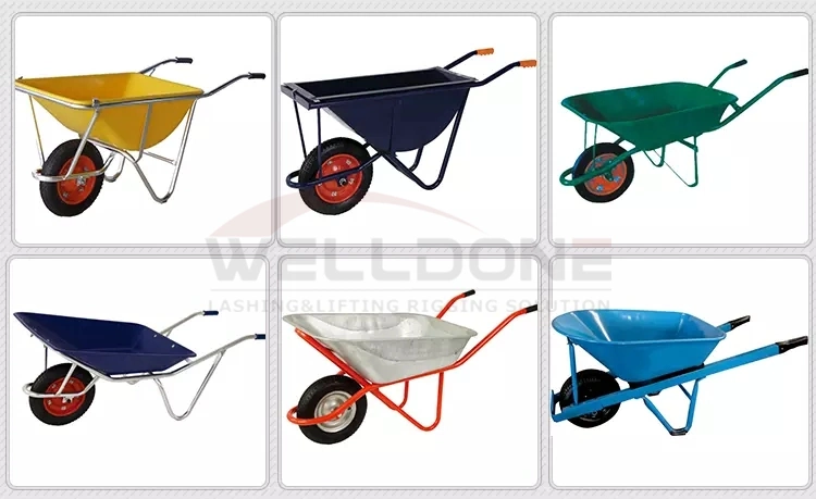 Heavy Duty Building Construction Garden Tool Wheelbarrow with Rubeer and PU Foam Wheels